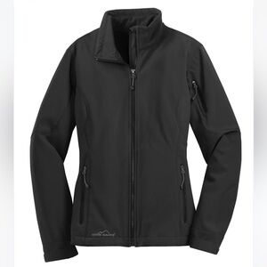 eddie Bauer Hiking Soft Shell Jacket Pockets Waterproof SZ S Camp outdoor *READ